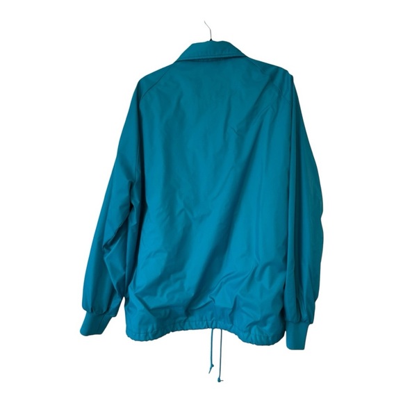 Vintage Coaches Jacket Nylon Snap Button Drawstring Waist Coat  - Size XL - Picture 2 of 14